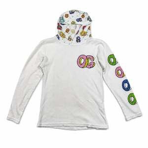 Fresh Laundry OG Donut Graphic Waffle Knit Hooded Long Sleeve Shirt